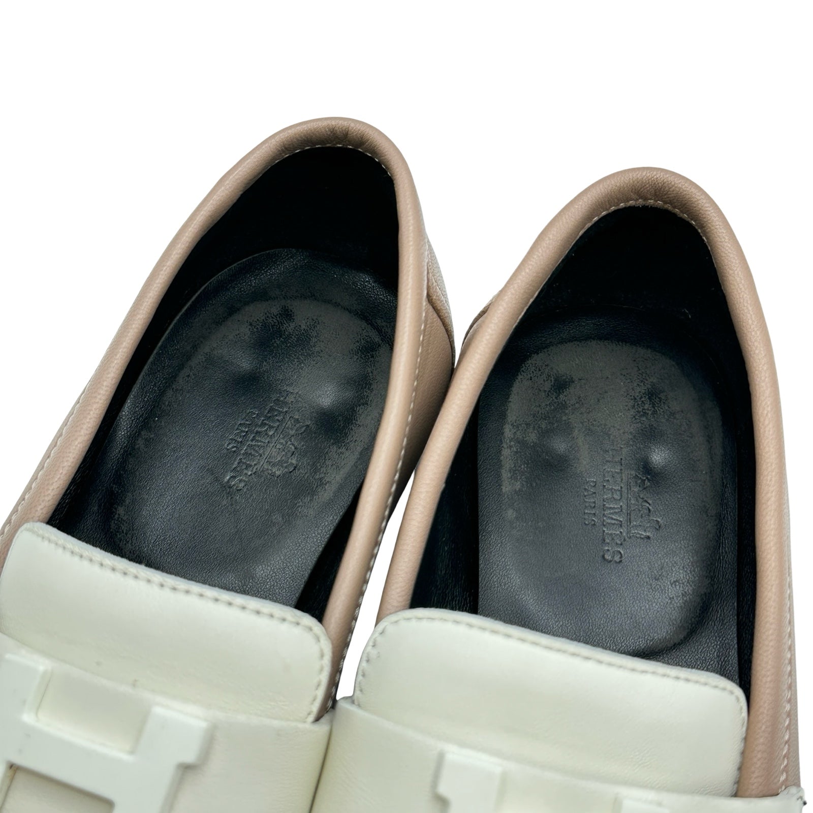 エルメス HERMES ロワイヤル モカシンローファー ベージュ レザー