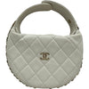 シャネル CHANEL マトラッセチェーンアラウンドミニポーチ ホワイト ゴールド金具 ラムレザー レディース ハンドバッグ