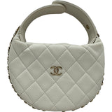 シャネル CHANEL マトラッセチェーンアラウンドミニポーチ ホワイト ゴールド金具 ラムレザー レディース ハンドバッグ