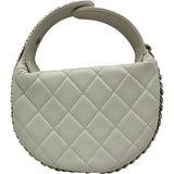 シャネル CHANEL マトラッセチェーンアラウンドミニポーチ ホワイト ゴールド金具 ラムレザー レディース ハンドバッグ