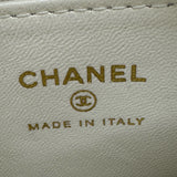 シャネル CHANEL マトラッセチェーンアラウンドミニポーチ ホワイト ゴールド金具 ラムレザー レディース ハンドバッグ