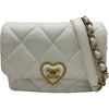 シャネル CHANEL マトラッセハートロックチェーンショルダー AS3979 ホワイト ゴールド金具 ラムレザー レディース ショルダーバッグ