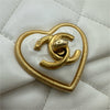 シャネル CHANEL マトラッセハートロックチェーンショルダー AS3979 ホワイト ゴールド金具 ラムレザー レディース ショルダーバッグ