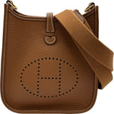 エルメス HERMES エヴリンTPM W刻印 ゴールド ゴールド金具 トリヨン レディース ショルダーバッグ