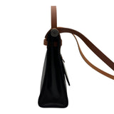 エルメス HERMES エールバッグジップPM K刻 ブラック/ゴールド シルバー金具 トワル/ハンター レディース ショルダーバッグ