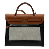 エルメス HERMES エールバッグジップPM K刻 ブラック/ゴールド シルバー金具 トワル/ハンター レディース ショルダーバッグ