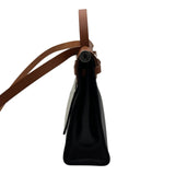 エルメス HERMES エールバッグジップPM K刻 ブラック/ゴールド シルバー金具 トワル/ハンター レディース ショルダーバッグ