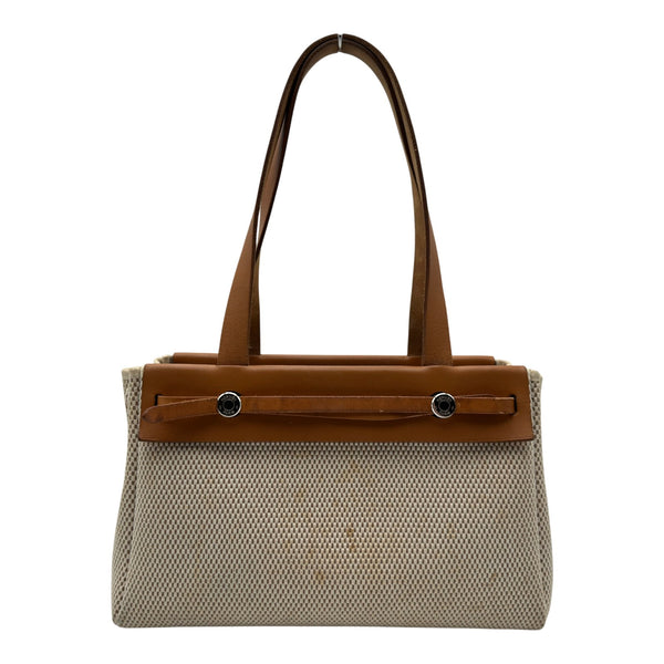 エルメス HERMES エールバッグカバスPM □G刻 アイボリー/ナチュラル