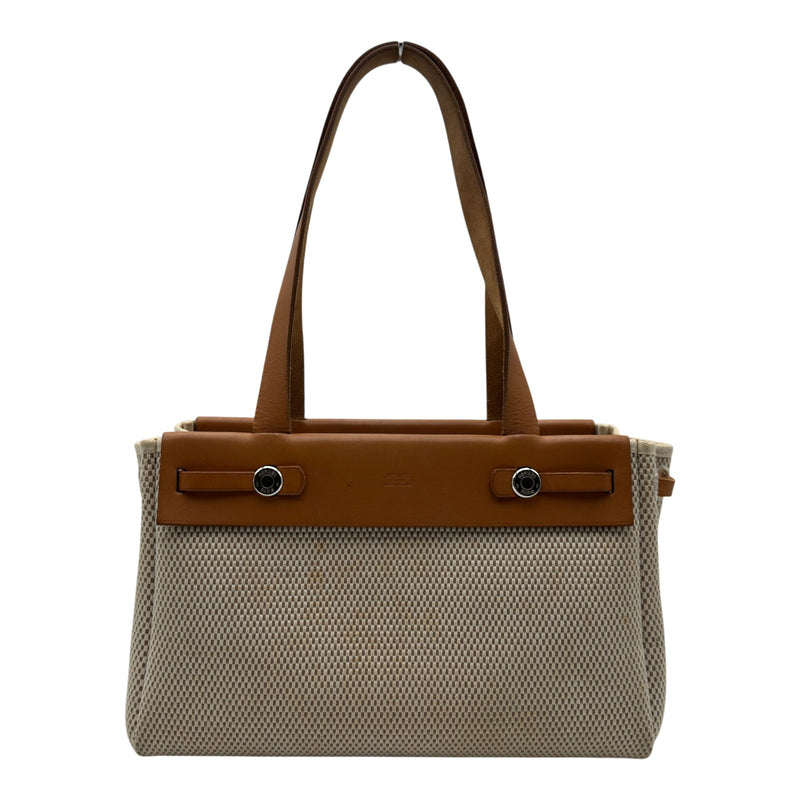 エルメス HERMES エールバッグカバスPM □G刻 アイボリー/ナチュラル