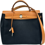 エルメス HERMES エールバッグPM □E刻印 ブラック/ゴールド トワル/ハンター レディース ショルダーバッグ