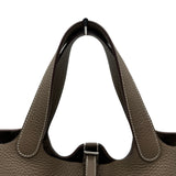 エルメス HERMES ピコタンロックMM K刻 エトゥープ シルバー金具 トリヨン レディース ハンドバッグ