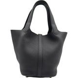 エルメス HERMES ピコタンロックPM W刻印 プルノワール ゴールド金具 トリヨン レディース ハンドバッグ