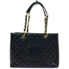 シャネル CHANEL GSTチェーントートバッグ A50995 18番台 ブラック ゴールド金具 キャビアスキン レディース トートバッグ