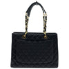 シャネル CHANEL GSTチェーントートバッグ A50995 18番台 ブラック ゴールド金具 キャビアスキン レディース トートバッグ