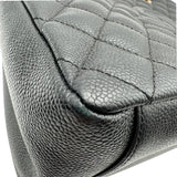 シャネル CHANEL GSTチェーントートバッグ A50995 18番台 ブラック ゴールド金具 キャビアスキン レディース トートバッグ