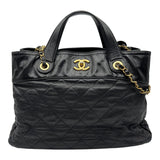 シャネル CHANEL インザミックス ハンドバッグ A67032 16番台 ブラック ゴールド金具 レザー レディース ハンドバッグ