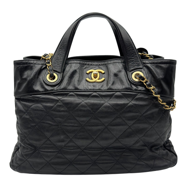 シャネル CHANEL インザミックス ハンドバッグ A67032 16番台 ブラック