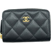 シャネル CHANEL クラシックジップコインパース AP0216 ブラック ゴールド金具 キャビアスキン レディース コインケース