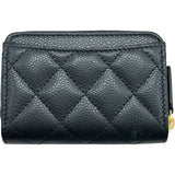 シャネル CHANEL クラシックジップコインパース AP0216 ブラック ゴールド金具 キャビアスキン レディース コインケース