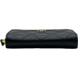 シャネル CHANEL クラシックジップコインパース AP0216 ブラック ゴールド金具 キャビアスキン レディース コインケース