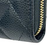 シャネル CHANEL クラシックジップコインパース AP0216 ブラック ゴールド金具 キャビアスキン レディース コインケース