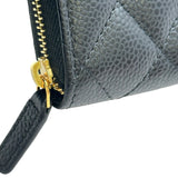 シャネル CHANEL クラシックジップコインパース AP0216 ブラック ゴールド金具 キャビアスキン レディース コインケース