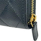 シャネル CHANEL クラシックジップコインパース AP0216 ブラック ゴールド金具 キャビアスキン レディース コインケース