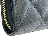 シャネル CHANEL クラシックジップコインパース AP0216 ブラック ゴールド金具 キャビアスキン レディース コインケース