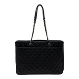 シャネル CHANEL マトラッセ ショッピングトートバッグ A91046 23番台 ブラック シルバー金具 ラムスキン レディース トートバッグ