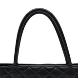 シャネル CHANEL 復刻トート A01804 6番台 ブラック シルバー金具 キャビアスキン レディース トートバッグ