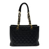 シャネル CHANEL GSTチェーントートバッグ A50995 14番台 ブラック ゴールド金具 キャビアスキン レディース トートバッグ
