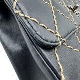 シャネル CHANEL ワイルドステッチ フラップチェーンバッグ A14687 ブラック ゴールド金具 カーフスキン レディース ショルダーバッグ