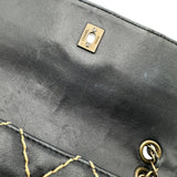 シャネル CHANEL ワイルドステッチ フラップチェーンバッグ A14687 ブラック ゴールド金具 カーフスキン レディース ショルダーバッグ