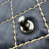 シャネル CHANEL ワイルドステッチ フラップチェーンバッグ A14687 ブラック ゴールド金具 カーフスキン レディース ショルダーバッグ