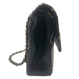 シャネル CHANEL ワイルドステッチ フラップチェーンバッグ A14687 ブラック ゴールド金具 カーフスキン レディース ショルダーバッグ