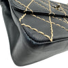 シャネル CHANEL ワイルドステッチ フラップチェーンバッグ A14687 ブラック ゴールド金具 カーフスキン レディース ショルダーバッグ