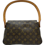 ルイ・ヴィトン LOUIS VUITTON ミニ・ルーピング M51147 ブラウン モノグラムキャンバス レディース ハンドバッグ