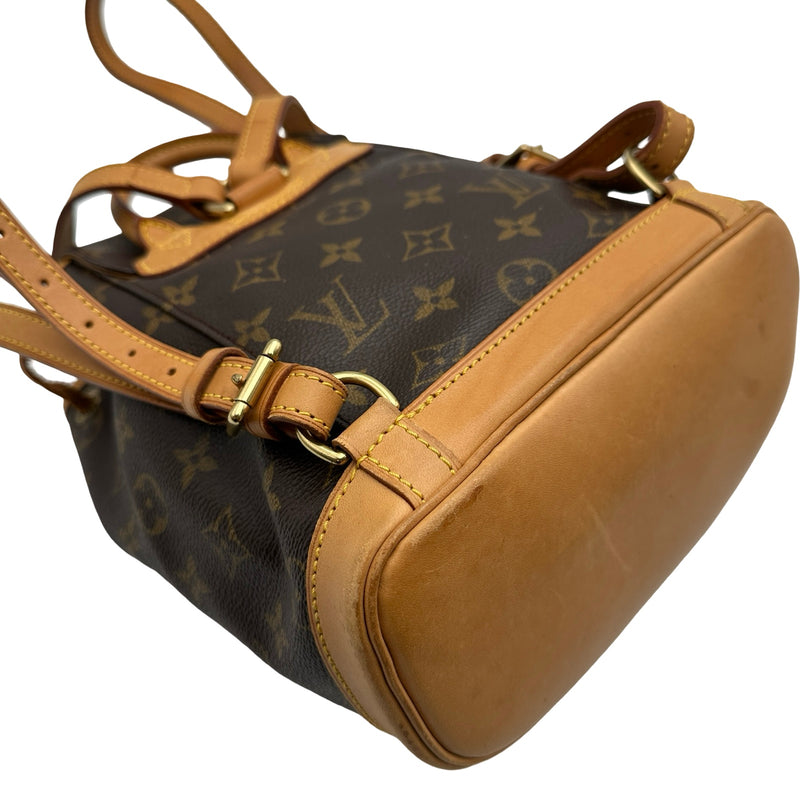 ルイ・ヴィトン LOUIS VUITTON ミニ・モンスリ M51137 ブラウン