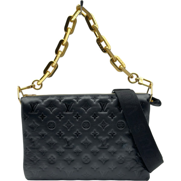 ルイ・ヴィトン LOUIS VUITTON クッサンMM M21264 ブラック ゴールド