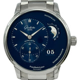 グラスヒュッテ・オリジナル GLASHUTTE ORIGINAL パノマティック ルナ 1-90-02-46-32-70 ブルー ステンレススチール 自動巻き メンズ 腕時計