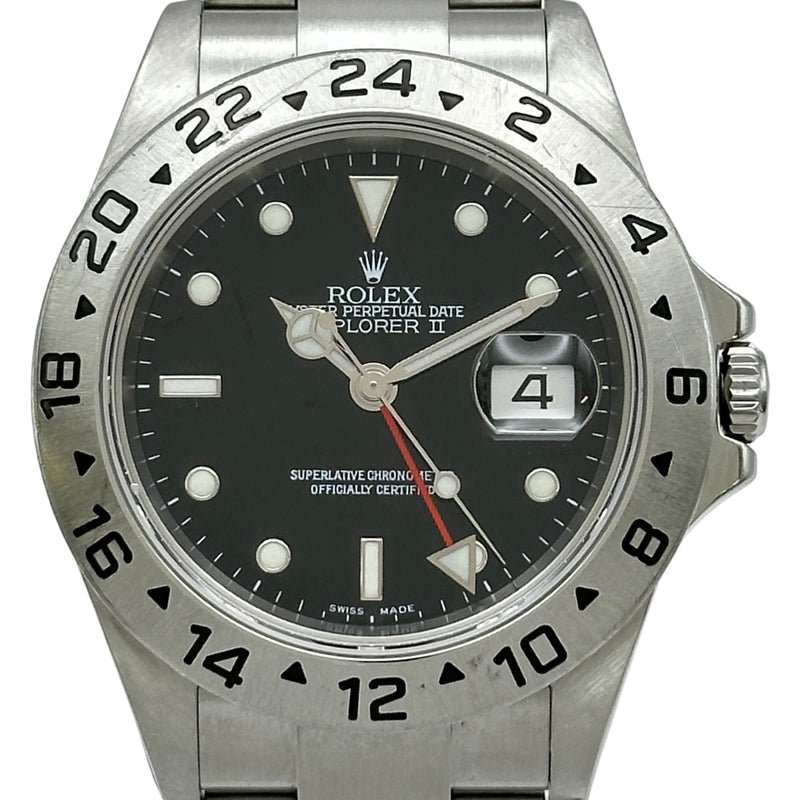 ロレックス ROLEX エクスプローラー2 16570 ブラック ステンレス