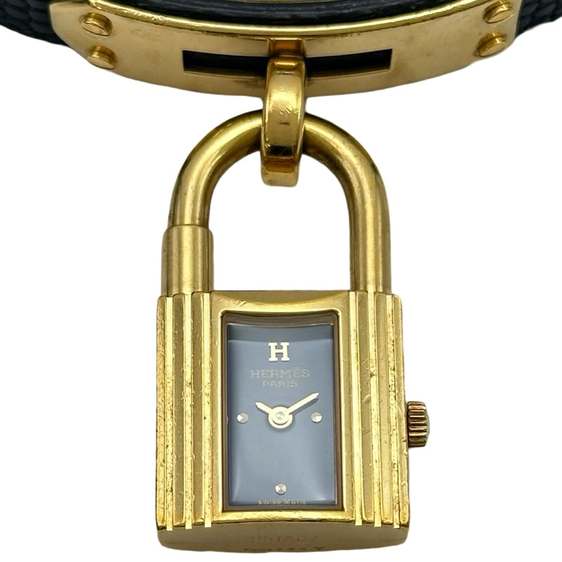 エルメス HERMES ケリーウォッチ KE1.201 ブルー ゴールドメッキ