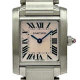 カルティエ Cartier タンク フランセーズ SM W51028Q3 ピンクシェル ステンレススチール クオーツ レディース 腕時計