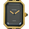 シャネル CHANEL プルミエール S H0001 ブラック ゴールドプレーテッド クオーツ レディース 腕時計