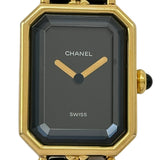 シャネル CHANEL プルミエール S H0001 ブラック ゴールドプレーテッド クオーツ レディース 腕時計