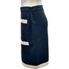 シャネル CHANEL ココマークボタンバイカラーカシミヤニットセットアップ P80669/P80739 ブラック カシミヤ レディース セットアップ