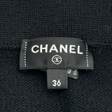 シャネル CHANEL ココマークボタンバイカラーカシミヤニットセットアップ P80669/P80739 ブラック カシミヤ レディース セットアップ