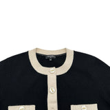 シャネル CHANEL ココマークボタンバイカラーカシミヤニットセットアップ P80669/P80739 ブラック カシミヤ レディース セットアップ