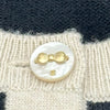 シャネル CHANEL ココマークボタンバイカラーカシミヤニットセットアップ P80669/P80739 ブラック カシミヤ レディース セットアップ