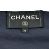 シャネル CHANEL ココマークパール半袖Tシャツ P70021 ネイビー コットン レディース 半袖Ｔシャツ